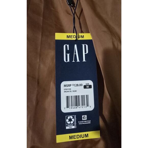 Gap Sherpa Moto Jacket Women's Sz M Brown Double Breasted NEW - Picture 7 of 7